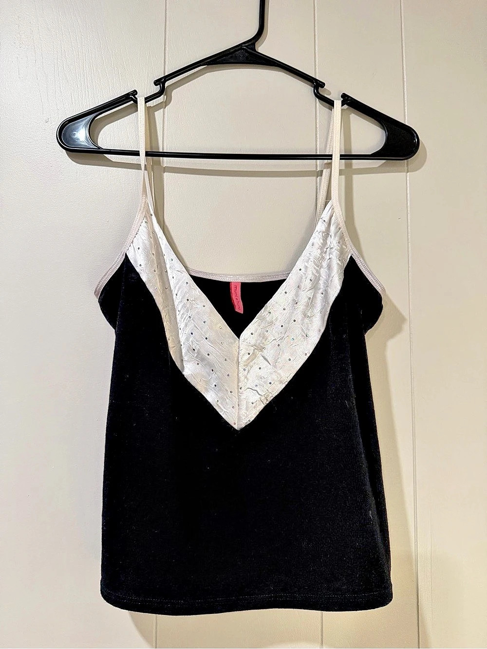 Muni Huni Black & White Embellished Camisole Like New